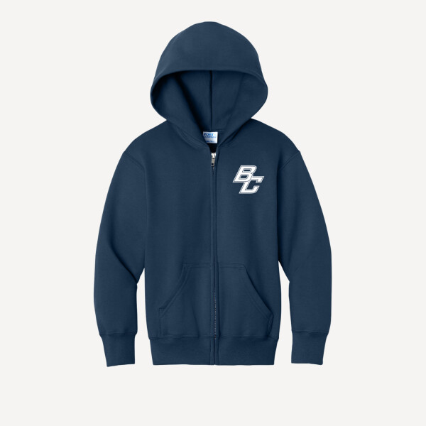 Youth Navy BC Zip hoodie  Thumbnail