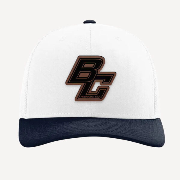 White/Navy Mens Trucker Hat Thumbnail
